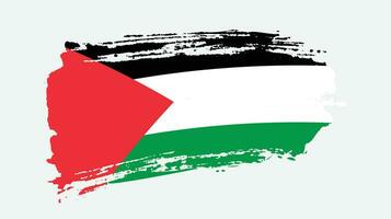 ny borsta grunge textur palestinsk flagga vektor