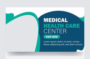 medicinsk sjukvård bannerr omslag video Miniatyr mall vektor