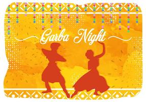 Illustration von Garba Nacht Indien Party vektor