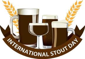 internationell stout dag affisch design vektor