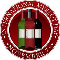 Banner-Design für den internationalen Merlot-Tag vektor