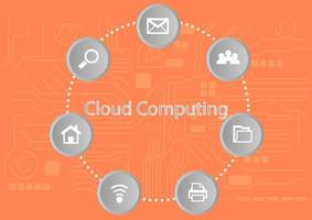 Grafikdiagramm Cloud-Computing-Konzept Infrastruktur Link Access Data Management Vector Illustration