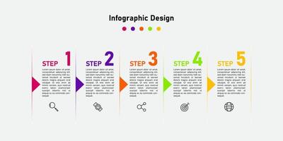 bunte abstrakte Business-Infografik-Vorlage vektor