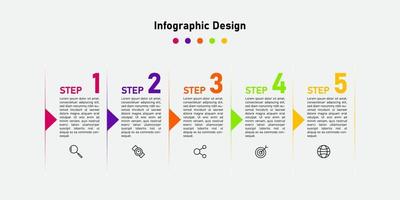 färgrik abstrakt företag infographic mall vektor