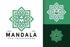 m-Buchstaben-Mandala-Lotusblumen-Logo-Design, Markenidentitäts-Logos-Vektor, modernes Logo, Logo-Designs-Vektor-Illustrationsvorlage vektor