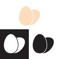 ägg ikon isolerat på vit bakgrund vektor