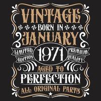 Vintage Geburtstags-Typografie-T-Shirt-Design vektor