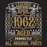 Vintage Geburtstags-Typografie-T-Shirt-Design vektor