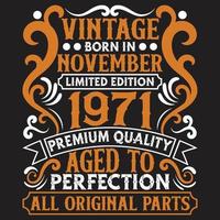 Vintage Geburtstags-Typografie-T-Shirt-Design vektor