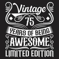 Vintage Geburtstags-Typografie-T-Shirt-Design vektor