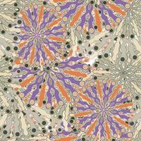 abstraktes nahtloses Muster mit Mandala-Blume. Mosaikfliese. Blumenhintergrund. vektor