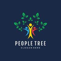 menschlicher Baum kreative Logo-Design-Konzept-Vorlage vektor