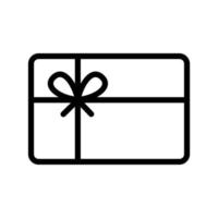 Symbol für die Umrisse der Geschenkkarte vektor