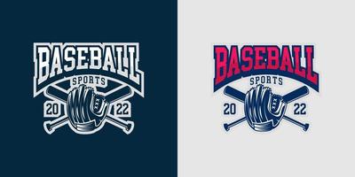 Baseball-Logo-Vorlage. modernes Logo und Symbol des Sports. fledermausstock- und helmkonzept. Vektor eps 10.