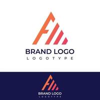 kreativ abstrakt logotyp mall design element första brev en geometrisk eller minimalistisk monogram med trendig stil, modern font. logotyp för företag, företag eller identitet kort, branding och företag. vektor