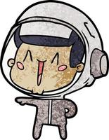 Vektor Astronaut Mann Charakter im Cartoon-Stil