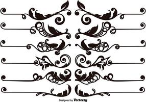 Set med Vector Ornamental Text Dividers