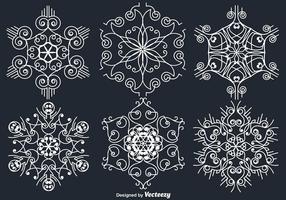 Vit Ornamental White Snowflakes