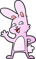 Vektor-Kaninchen-Charakter im Cartoon-Stil vektor