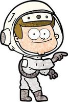 Zeichentrickfigur Astronaut vektor