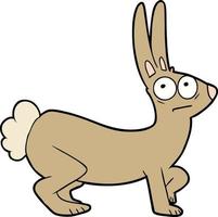Vektor-Kaninchen-Charakter im Cartoon-Stil vektor