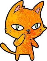 vektor katt karaktär i tecknad serie stil