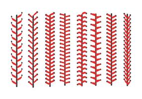 Kostenlose Baseball Schnürsenkel Symbole Vektor