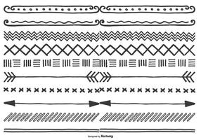 Nette Hand gezeichnete Art-Ränder vektor