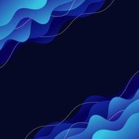 blå abstrakt bakgrund. blå vågor. fyrkant tapet. lutning. vit rader. mönster. vektor
