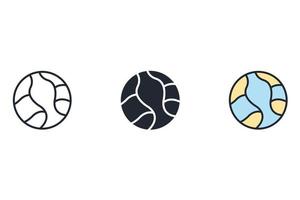 Basketballikonen symbolen Vektorelemente für infographic Netz vektor