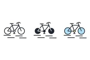 Fahrradsymbole symbolen Vektorelemente für das Infografik-Web vektor