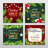 jul försäljning sociala medier post mall vektor