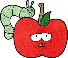 Cartoon Apfelfrucht vektor