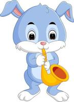 Hase spielt Saxophon vektor