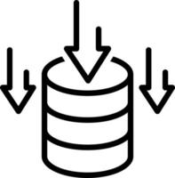 Liniensymbol für die Datenspeicherung vektor