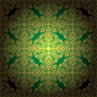 abstrakt sömlös barock bakgrund grön vektor