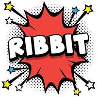 ribbit pop art comic sprechblasen buch soundeffekte vektor