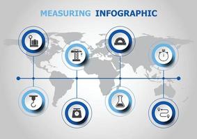 infographic design med mätning ikoner vektor