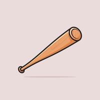 baseball stick cartoon vektor symbol illustration sport objekt symbol konzept isoliert premium vektor. flacher Cartoon-Stil