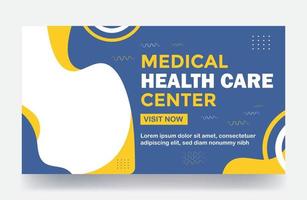 Thumbnail- und Web-Banner-Cover-Vorlage für das medizinische Gesundheitswesen vektor