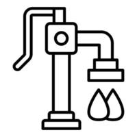 vatten pump ikon stil vektor