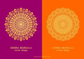 Kostenlose Vektor Henna Mandala Designs