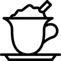 kaffeevektorillustration auf einem hintergrund. hochwertige symbole. vektorikonen für konzept und grafikdesign. vektor