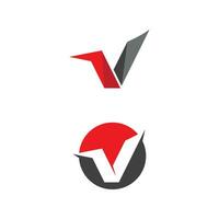 v-Buchstaben-Logo-Vorlagenvektor vektor