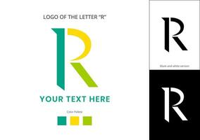 enkel logotyp av de brev r vektor