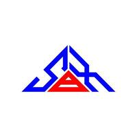 sbx brev logotyp kreativ design med vektor grafisk, sbx enkel och modern logotyp i triangel form.