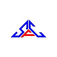 sfc Letter Logo kreatives Design mit Vektorgrafik, sfc einfaches und modernes Logo in Dreiecksform. vektor