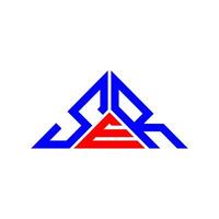 Ser Letter Logo kreatives Design mit Vektorgrafik, Ser einfaches und modernes Logo in Dreiecksform. vektor