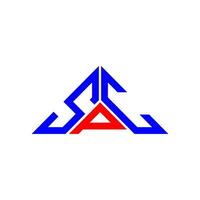 spc brev logotyp kreativ design med vektor grafisk, spc enkel och modern logotyp i triangel form.