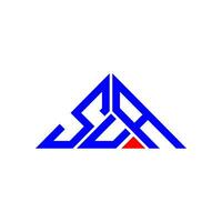 kreatives Design des Sua-Buchstabenlogos mit Vektorgrafik, Sua-einfaches und modernes Logo in Dreiecksform. vektor